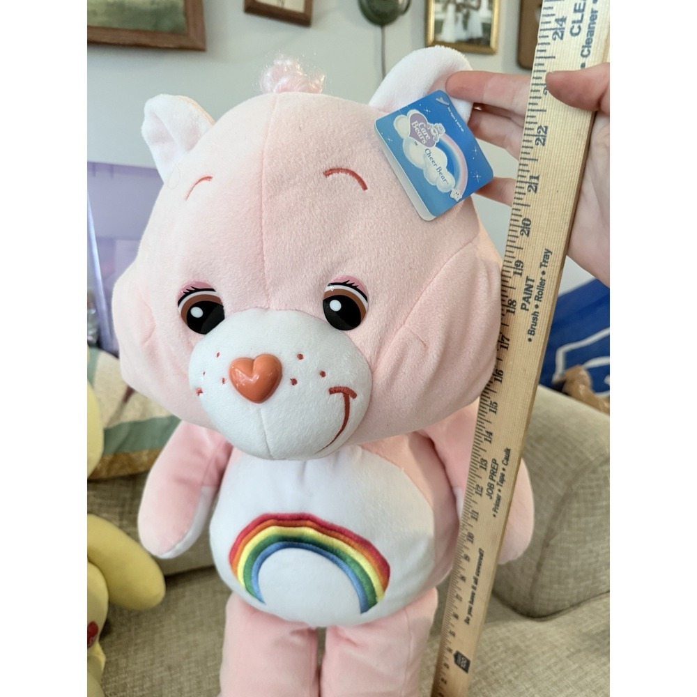 NWT 2 Large 24" Care Bears Cheer Bear Plush Pink & Funshine Bear…2 Share Bears - Picture 9 of 9